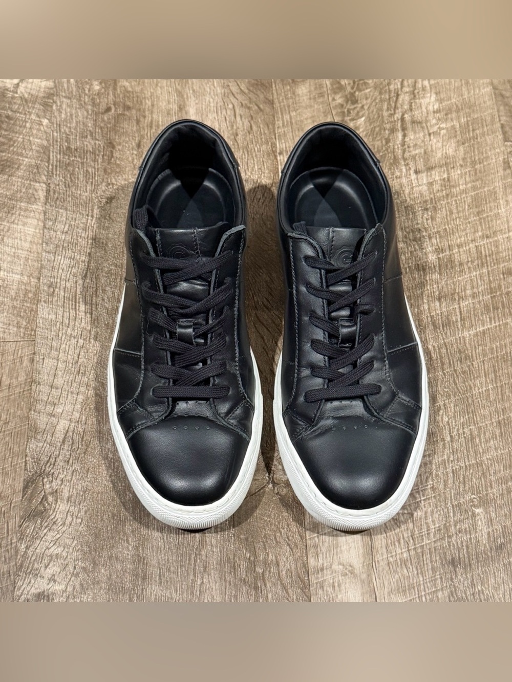 Greats Brooklyn Royale Men’s Sz 10 Black Leather Casual Lace Up Sneaker Shoes.